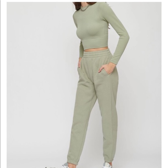 Dynamite sage green Lafayette joggers - Picture 2 of 2